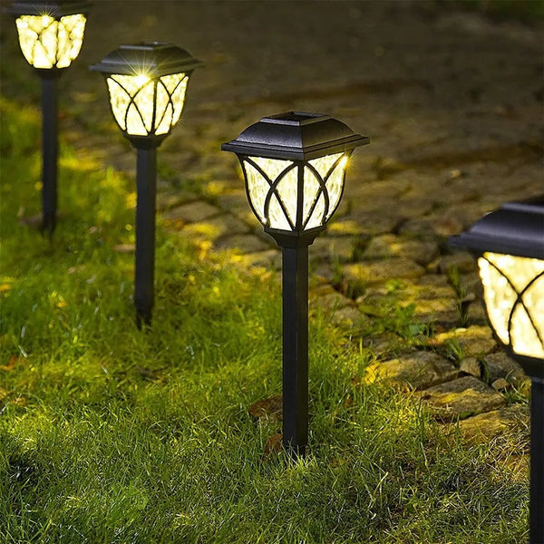 Conjunto Luminária Solar de Poste para Jardim Cazza