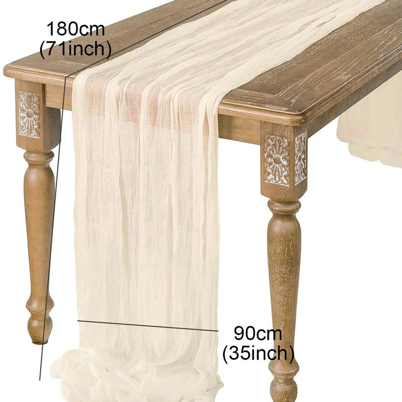 Caminho de Mesa Elegância Sutil em Cheesecloth Vintage Cazza