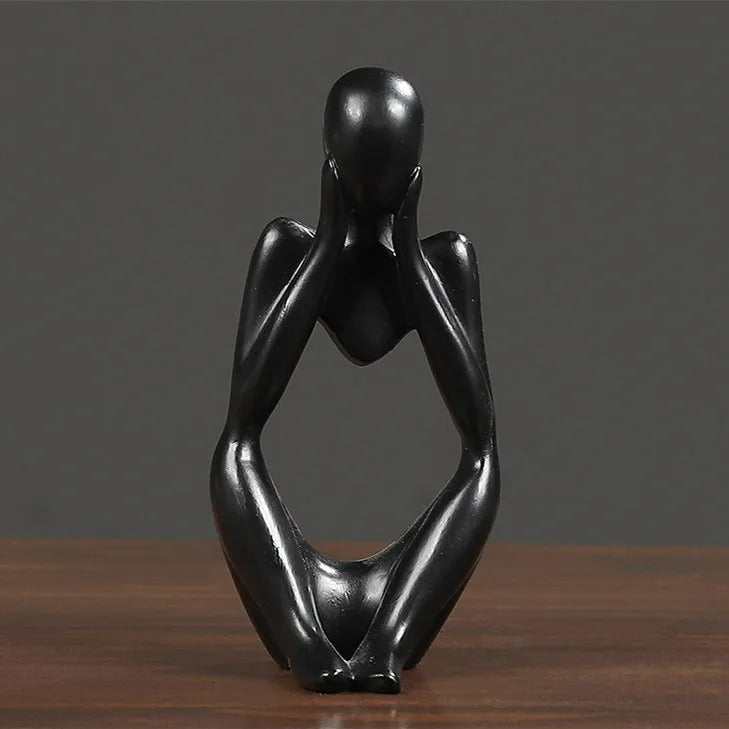 Conjunto Escultura de Resina Pensador Cazza