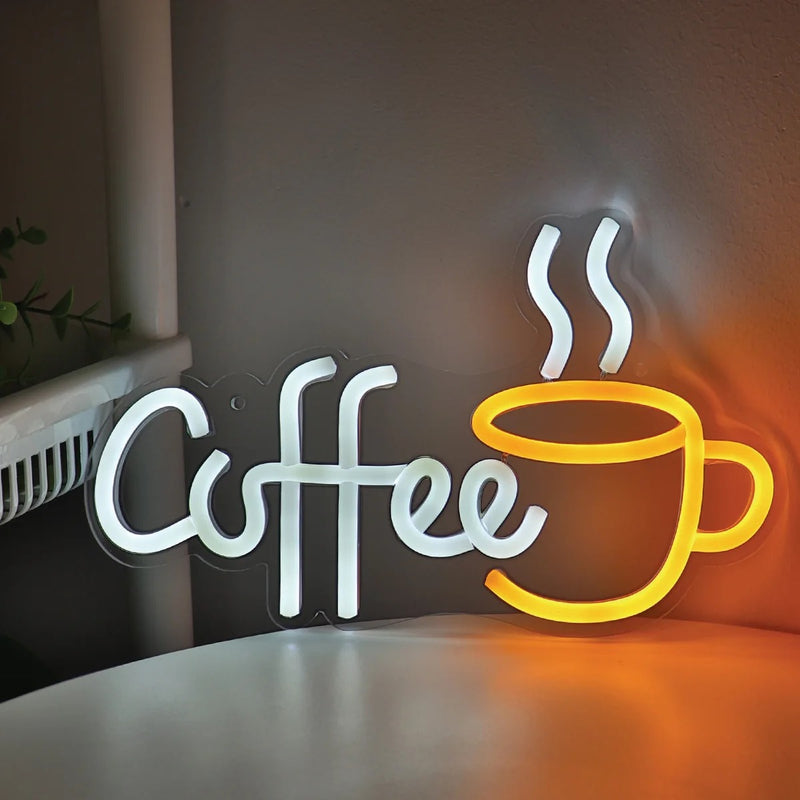 Luminária Neon de Parede LED Café Cazza