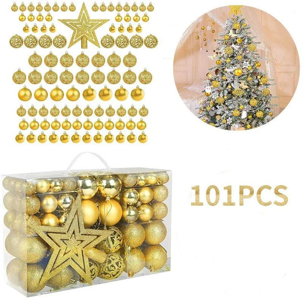 101 Pcs Kit Estrela e Bolas de Natal Cazza