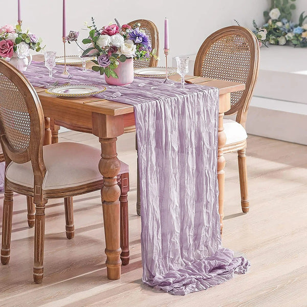 Caminho de Mesa Elegância Sutil em Cheesecloth Vintage Cazza