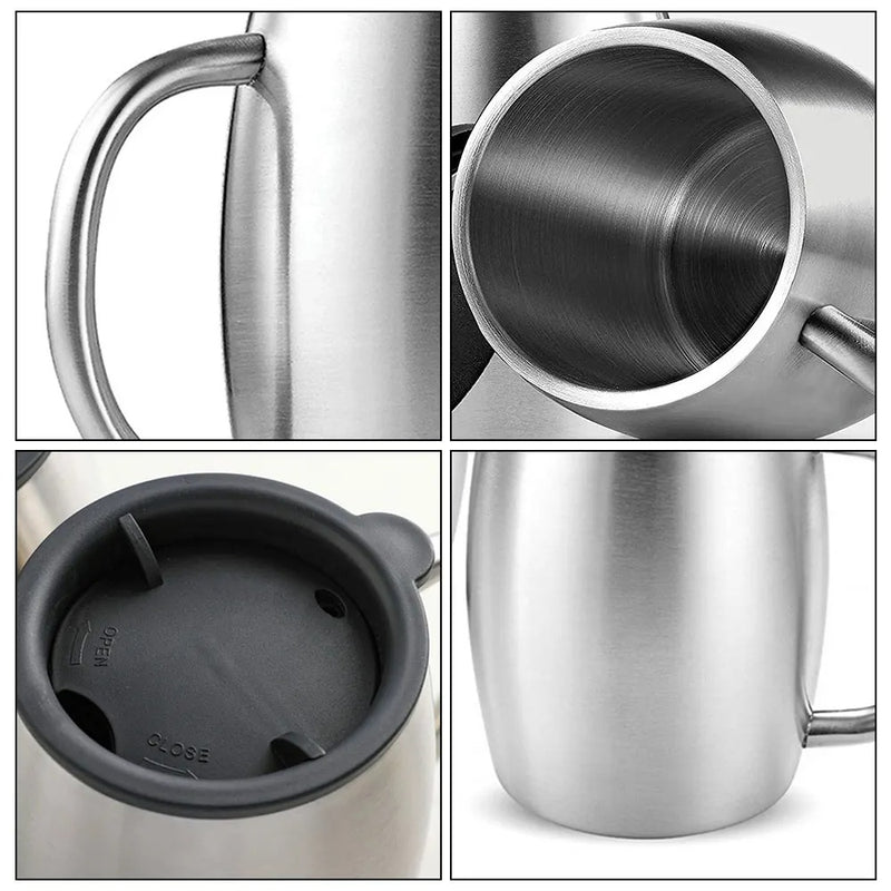 Caneca Térmica Dupla Inox 420ml Cazza