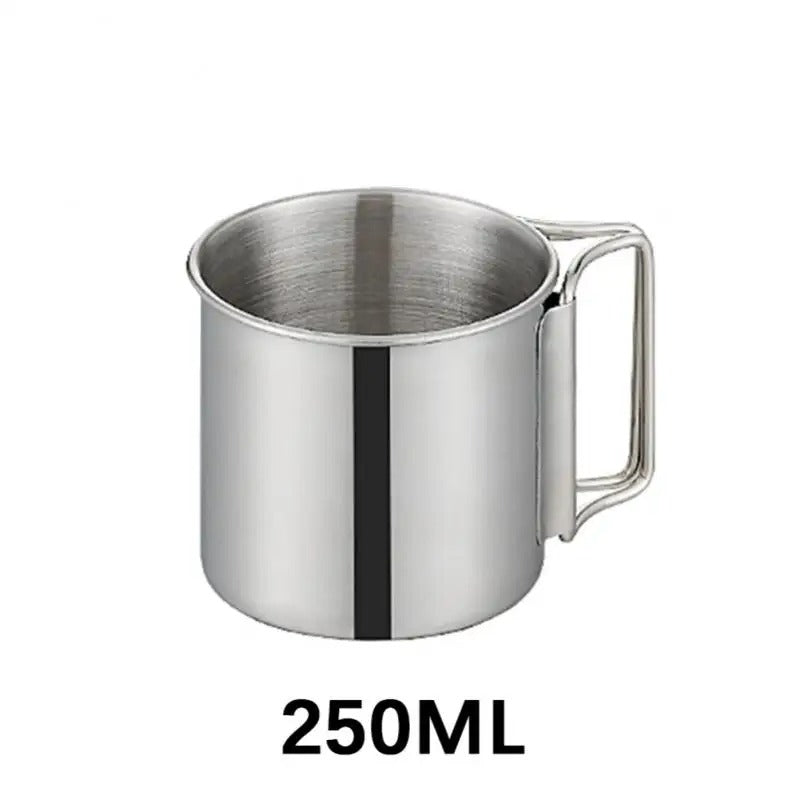 Conjunto de Canecas de Aço Inox Dobrável para Camping Cazza Colocar 250ml