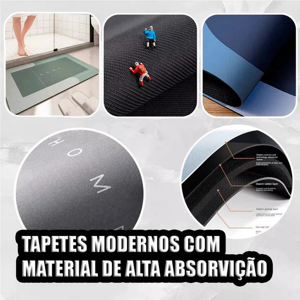 Tapete de Banheiro e Porta de Entrada: Absorvente e Antiderrapante Cazza